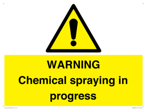 WARNING Chemical spraying in progress